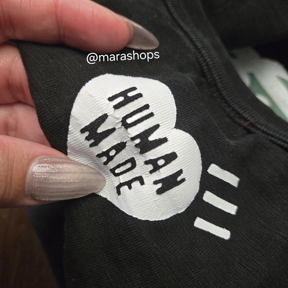Human Made Heart Logo T-Shirt Black - Picture 12 of 13